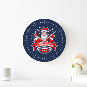Grande Horloge Ronde Support de l'atelier de père Noël - Pôle Nord Noël