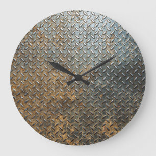 Grande Horloge Ronde Surface métallique, arrière - plan de texture réfl