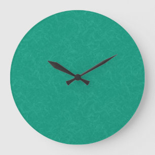 Grande Horloge Ronde Surface texturée sarcelle avec un motif subtil tou