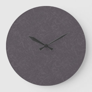 Grande Horloge Ronde Surface texturée violette foncée à motif tourbillo