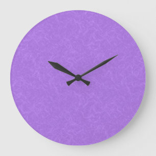 Grande Horloge Ronde Surface violette texturée avec motif tourbillonnan