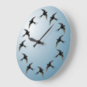 Grande Horloge Ronde Swallows (Angle)