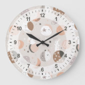 Grande Horloge Ronde Sweat Dream Bunnies Dans Motif spatial (Recto)