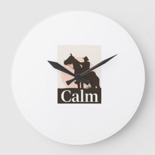 Grande Horloge Ronde Sweat-shirt citation TCalm Horse Self Care - Minim