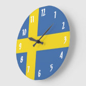 Grande Horloge Ronde Swedish Flag (Angle)