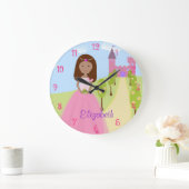 Grande Horloge Ronde Sweet Princess Personalized Wall Clock (Maison)