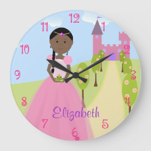 Grande Horloge Ronde Sweet Princess With Black Braid Personalized