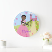 Grande Horloge Ronde Sweet Princess With Black Braid Personalized (Maison)