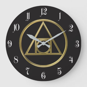 Grande Horloge Ronde Symbole alchimique