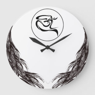 Grande Horloge Ronde Symbole artistique de l'OM, couleur noire