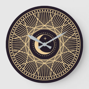 Grande Horloge Ronde Symbole celtique/wiccan