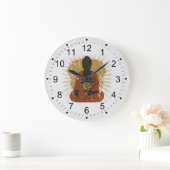 Grande Horloge Ronde Symbole de Buddha Meditating Om (Maison)