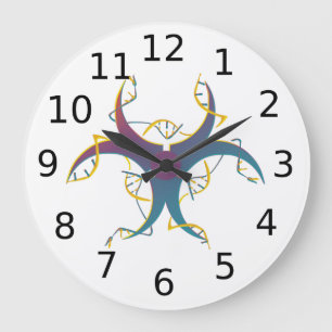 Grande Horloge Ronde Symbole de danger de bio épissage génétique