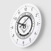 Grande Horloge Ronde Symbole de la franc-maçonnerie (Angle)