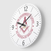 Grande Horloge Ronde Symbole de la franc-maçonnerie (Angle)