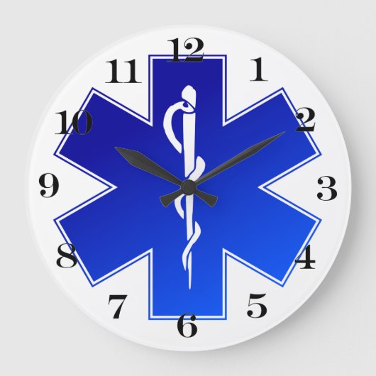 Grande Horloge Ronde Symbole de Medical EMS (Recto)