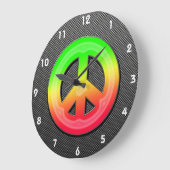 GRANDE HORLOGE RONDE SYMBOLE DE PAIX (Angle)