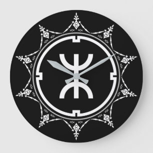 Grande Horloge Ronde Symbole de Tamazgha - d'Amazigh