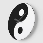 Grande Horloge Ronde Symbole de Ying Yang (Angle)