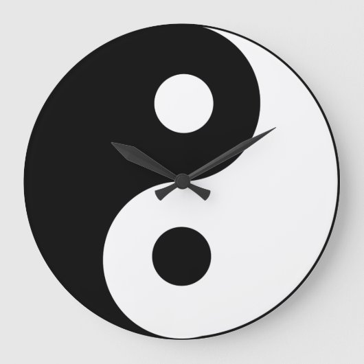 Grande Horloge Ronde Symbole de Ying Yang (Recto)
