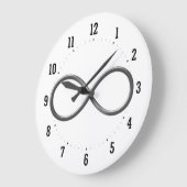 Grande Horloge Ronde Symbole d'infini (Angle)