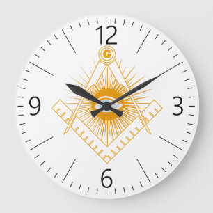 Grande Horloge Ronde Symbole franc-maçonnerie