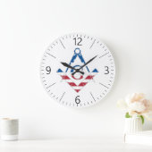 Grande Horloge Ronde Symbole Freemasonic des États-Unis (Maison)