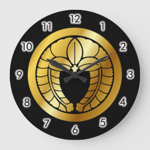 GRANDE HORLOGE RONDE SYMBOLE JAUNE (KAMON)