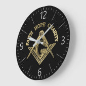 Grande Horloge Ronde Symbole maçonnique (Angle)