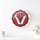 Grande Horloge Ronde Symbole médical vétérinaire (Maison)