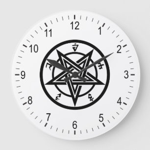 Grande Horloge Ronde Symbole pentagramme classique