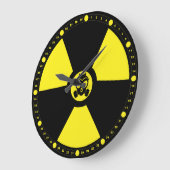 Grande Horloge Ronde Symbole radioactif (Angle)