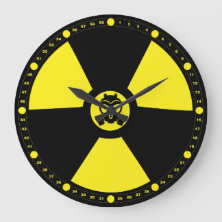 Grande Horloge Ronde Symbole radioactif
