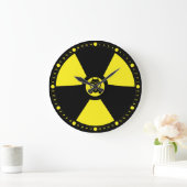 Grande Horloge Ronde Symbole radioactif (Maison)