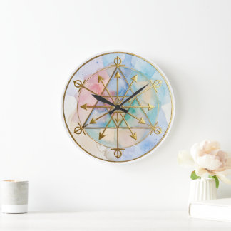 Grande Horloge Ronde Symbole radionique d'abondance Art
