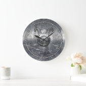 Grande Horloge Ronde Symbole Taurus Zodiaque en Grunge Style désossé (Maison)