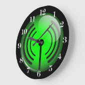 Grande Horloge Ronde Symbole WiFi (Angle)