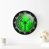 Grande Horloge Ronde Symbole WiFi (Maison)
