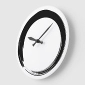 Grande Horloge Ronde Symbole zen / Cercle Enso (Angle)