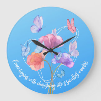 Grande Horloge Ronde Symphonie florale