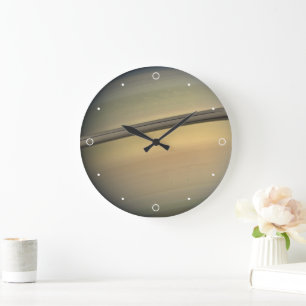 Grande Horloge Ronde Système solaire Saturn Planet unique Cercles Capri