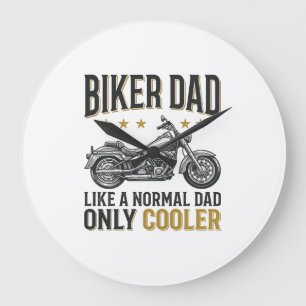 Grande Horloge Ronde T-shirt citation moto vintage Biker Papa_1