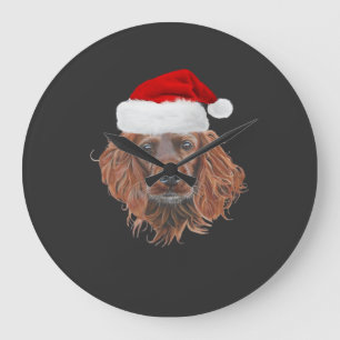 Grande Horloge Ronde T-Shirt Classique Christmas Irish Setter