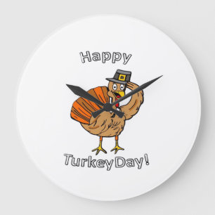 Grande Horloge Ronde T-shirt classique de Thanksgiving (style 2)