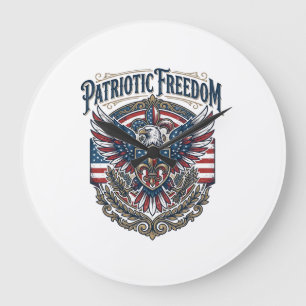 Grande Horloge Ronde T-shirt graphique vectoriel de fierté cajun patrio