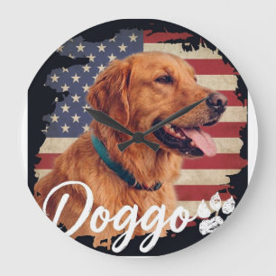 Grande Horloge Ronde T-shirt maman chien mignon pour amateurs de chiens