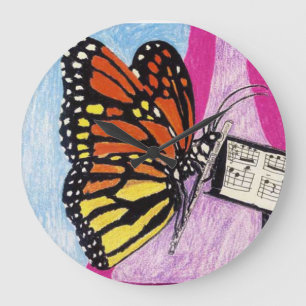 Grande Horloge Ronde Tabitha Joue La Flûte