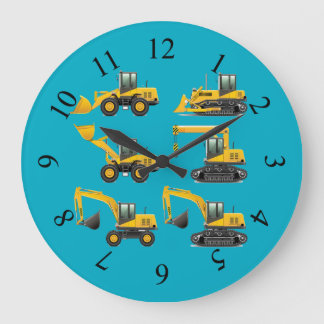 Grande Horloge Ronde Tableau d'équipement de construction lourde 24 heu