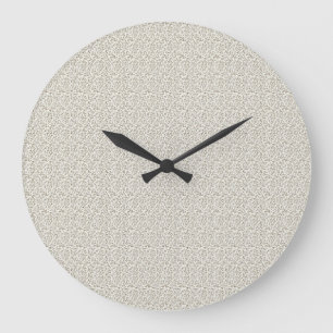 Grande Horloge Ronde Tactile années 40 Mauve Douce & Primevère Olive