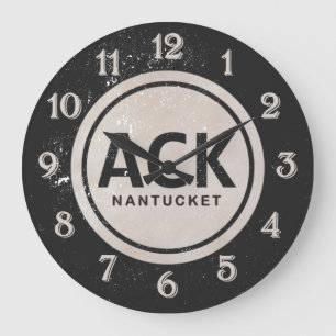 Grande Horloge Ronde Tag de plage vintage ACK Nantucket Massachusetts